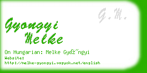 gyongyi melke business card